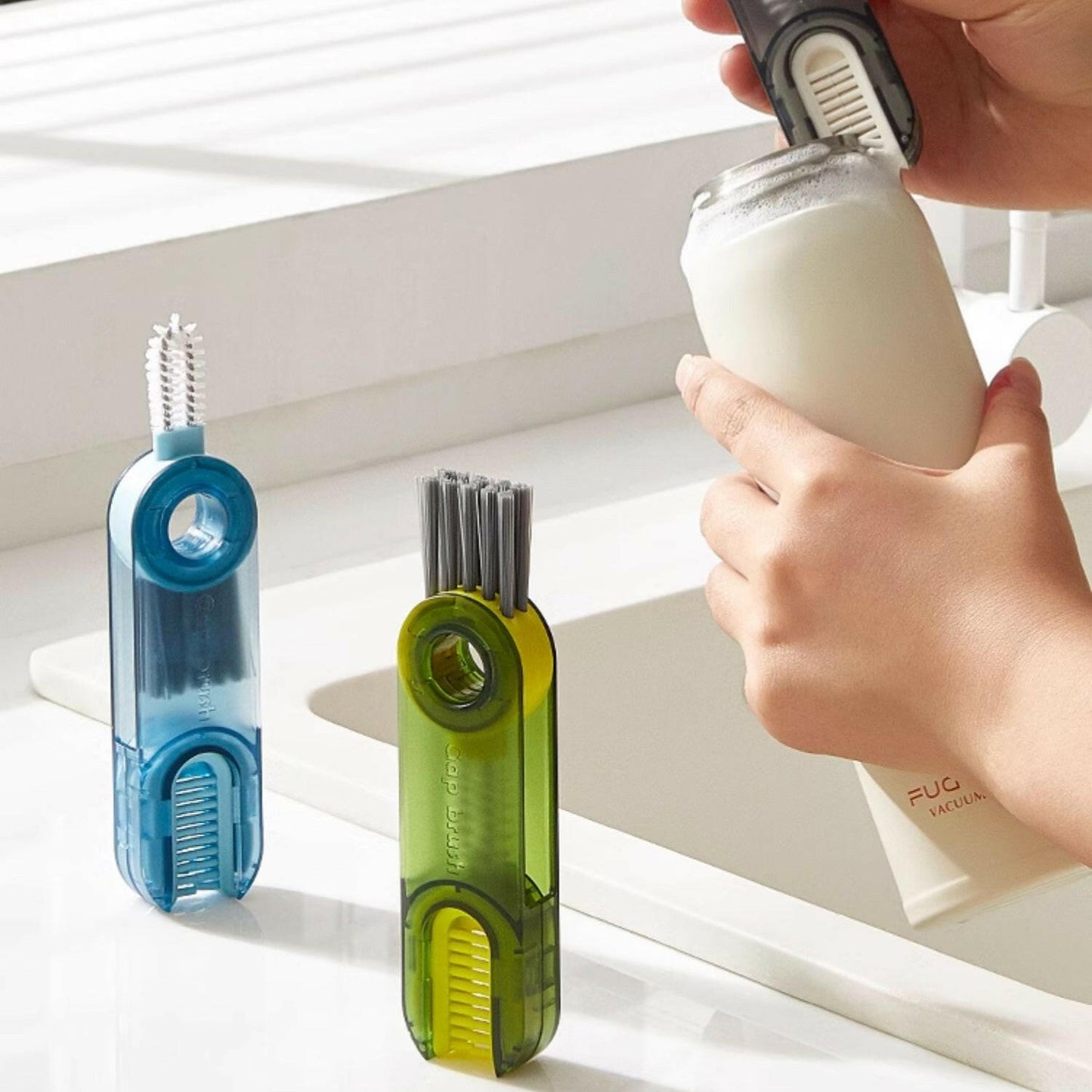 KITCH AT EASE™ 3-in-1 Rotating Cup Brush