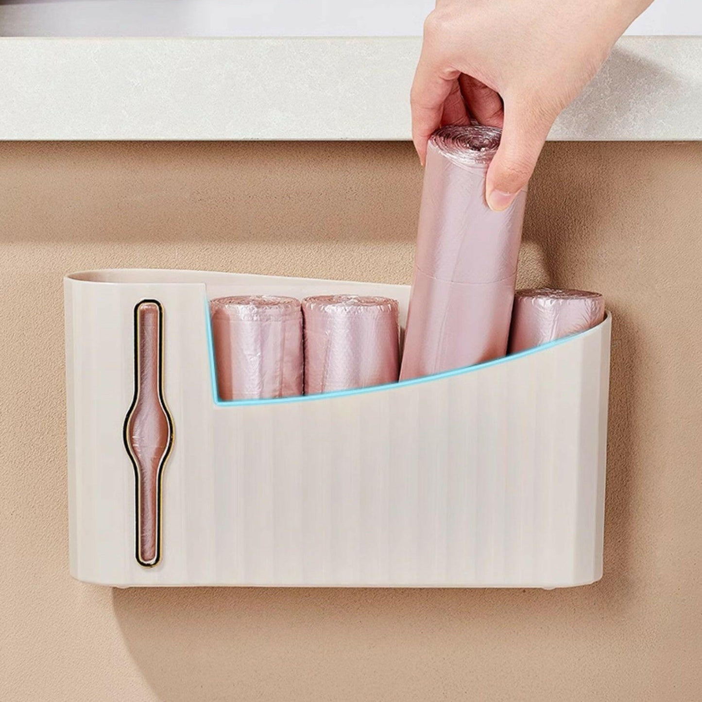 KITCH AT EASE™ Adhesive Trash Bag Storage Box