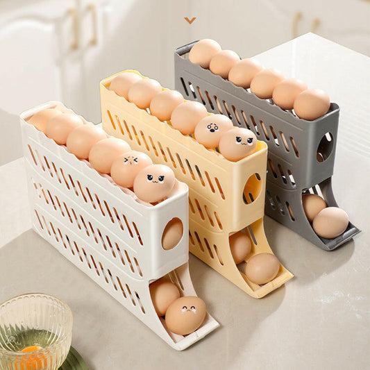 KITCH AT EASE™ Multi-Tiered Automatic Rolling Egg Organizer