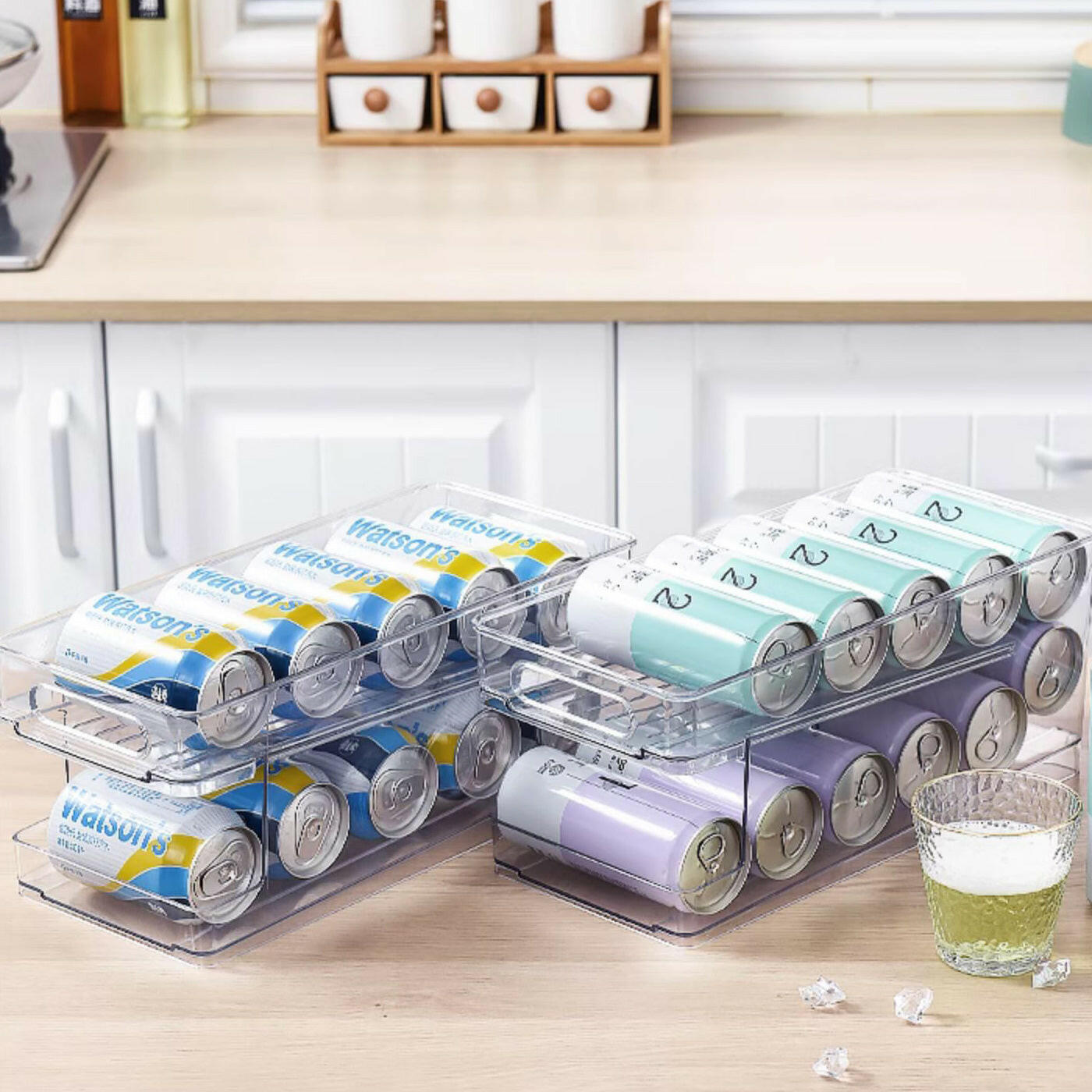 KITCH AT EASE™ Automatic Rolling Soda Organizer