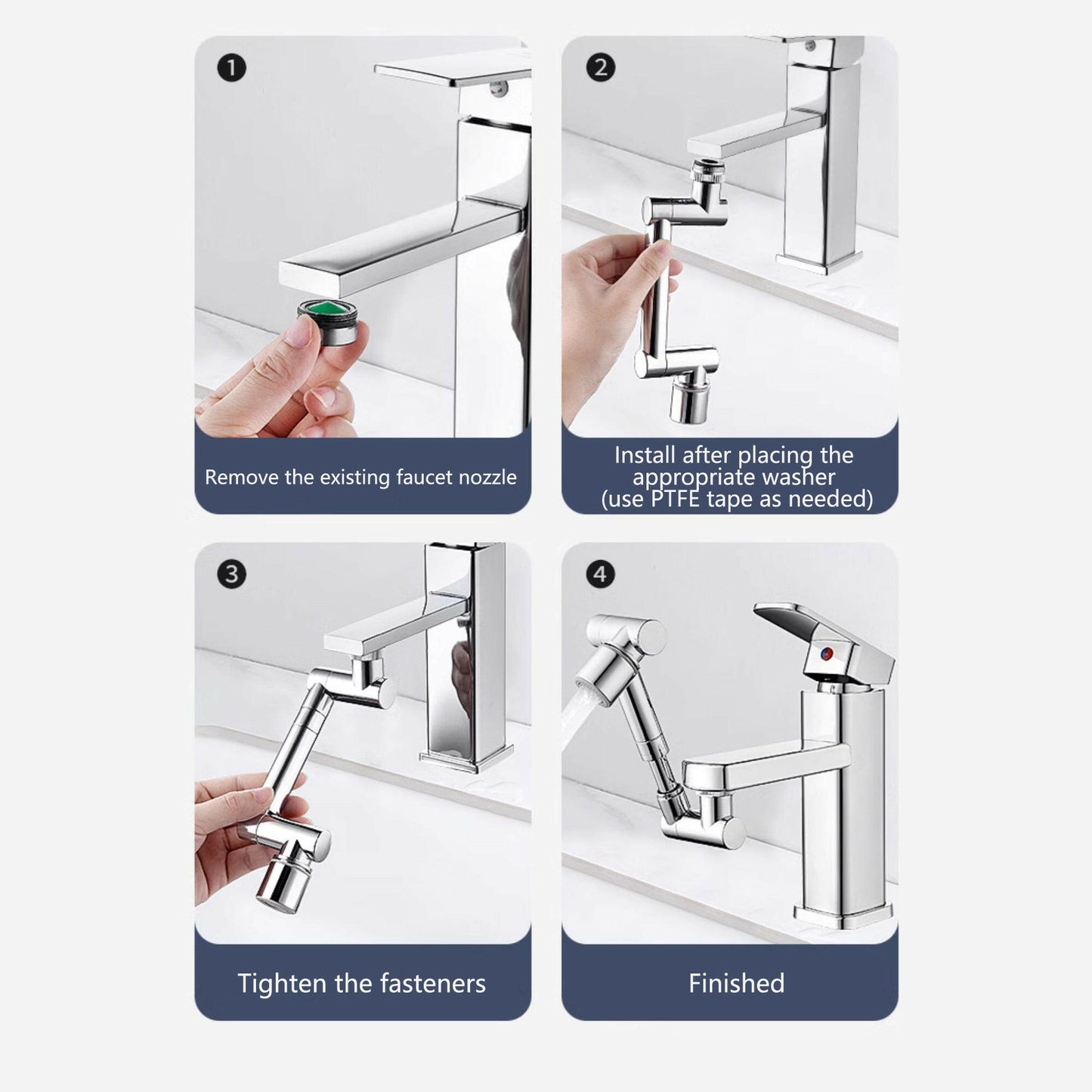 KITCH AT EASE™ Faucet Extension Rotating Mechanical Arm