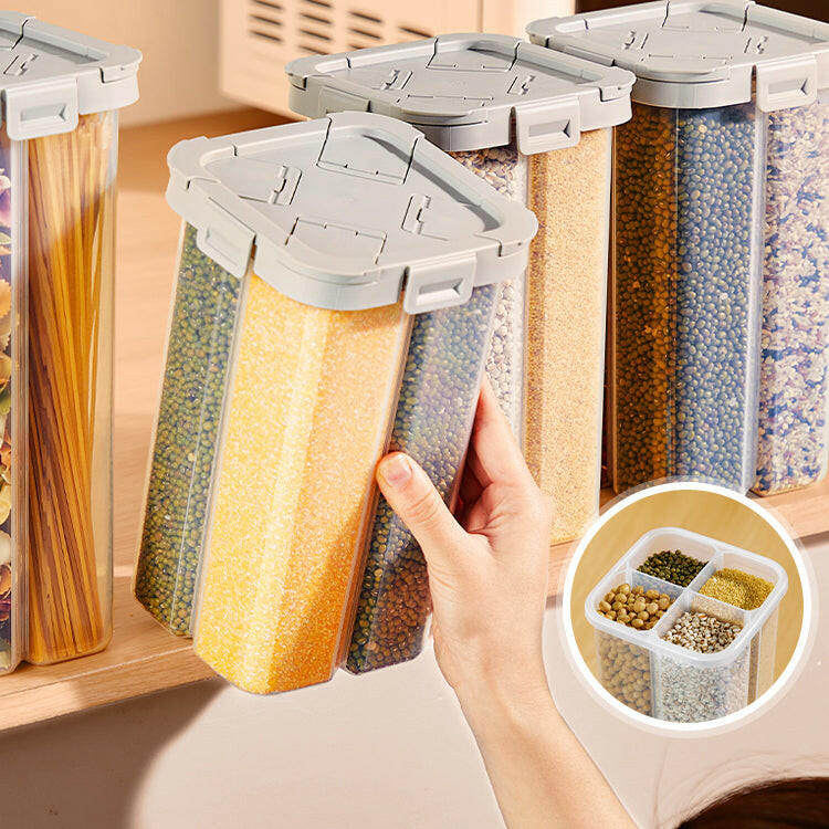 KITCH AT EASE™ Four-Compartment Kitchen Grain Organizer