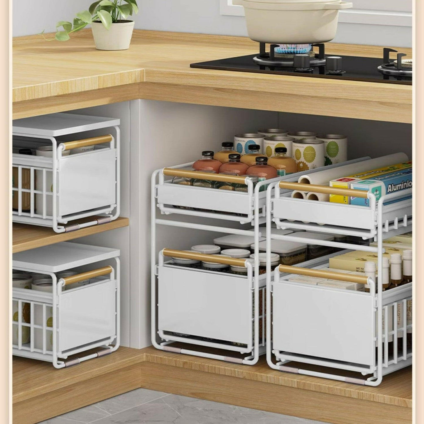 KITCH AT EASE™ Premium Kitchen Cabinet Drawer Organizer