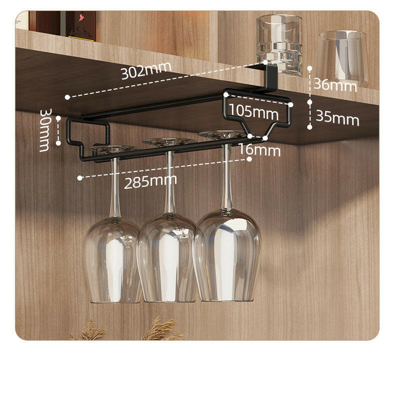 KITCH AT EASE™ Premium Kitchen Cabinet Wine Glass Rack