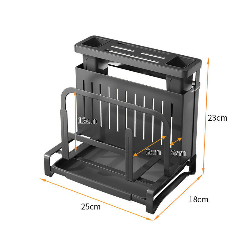 KITCH AT EASE™ Wall Mounting All-In-One Kitchen Knife and Cutting Board Organizer