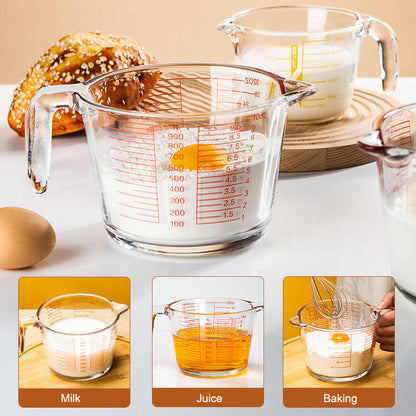 KITCH AT EASE™ 1000ML Thickened Glass Measuring Cup with Filter