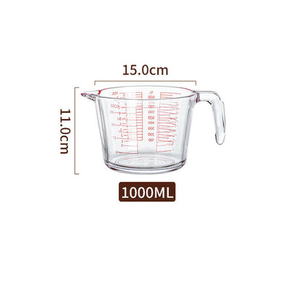 KITCH AT EASE™ 1000ML Thickened Glass Measuring Cup with Filter