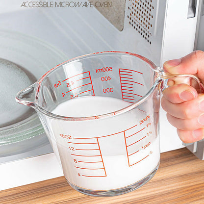 KITCH AT EASE™ 1000ML Thickened Glass Measuring Cup with Filter