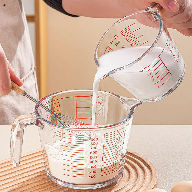 KITCH AT EASE™ 1000ML Thickened Glass Measuring Cup with Filter