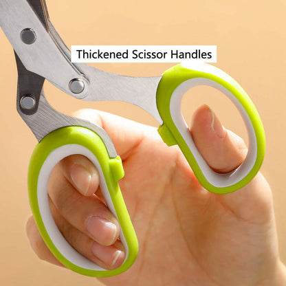 KITCH AT EASE™ 5 Layers Stainless Steel Chopped Scallions Scissors