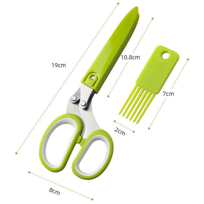 KITCH AT EASE™ 5 Layers Stainless Steel Chopped Scallions Scissors